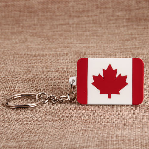 1. PVC Canada Flag Keychain
