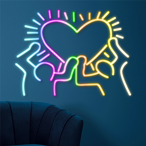 9. Graffiti Heart LED Neon Sign