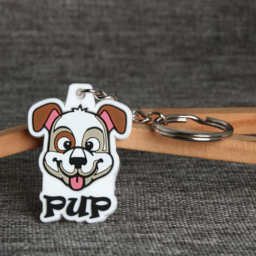 4. PVC Pup Dog Keychain