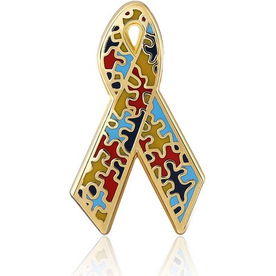 2. Autism Awareness Ribbon Pin