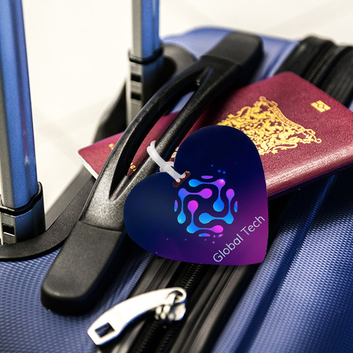 LT-HPL-HRT Heart-shaped Luggage Tags with Strap