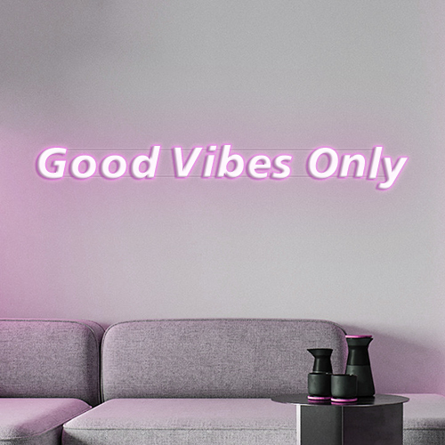 2. Good Vibes Naked Neon Sign