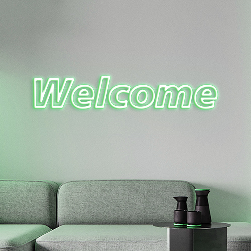 1. Welcome Naked  Neon Sign