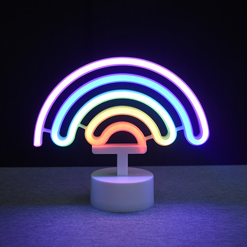 2. Rainbow Mini Portable Neon Sign