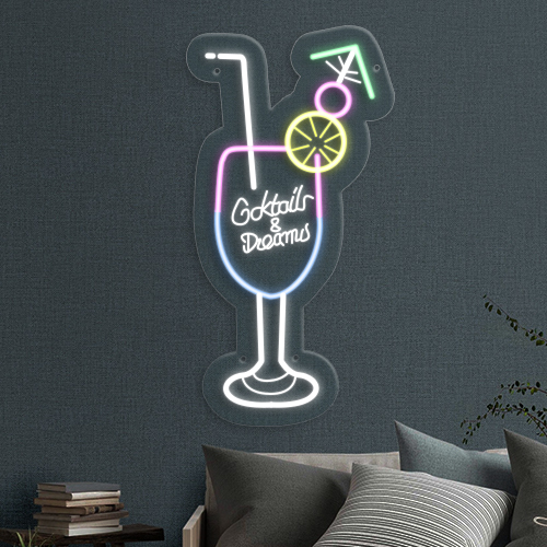 2. Cocktail Engraved Neon Sign
