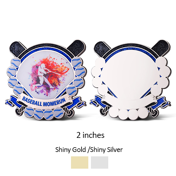 Glitter Baseball Sunamel Trading Pins